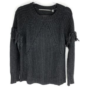 Twelfth Street by Cynthia Vincent Fringe Sweater M
